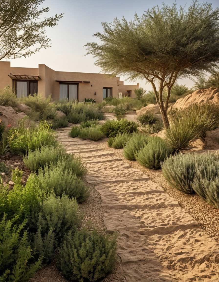 How should wind, humidity, and dust influence UAE villa massing and outdoor rooms outdoor visual