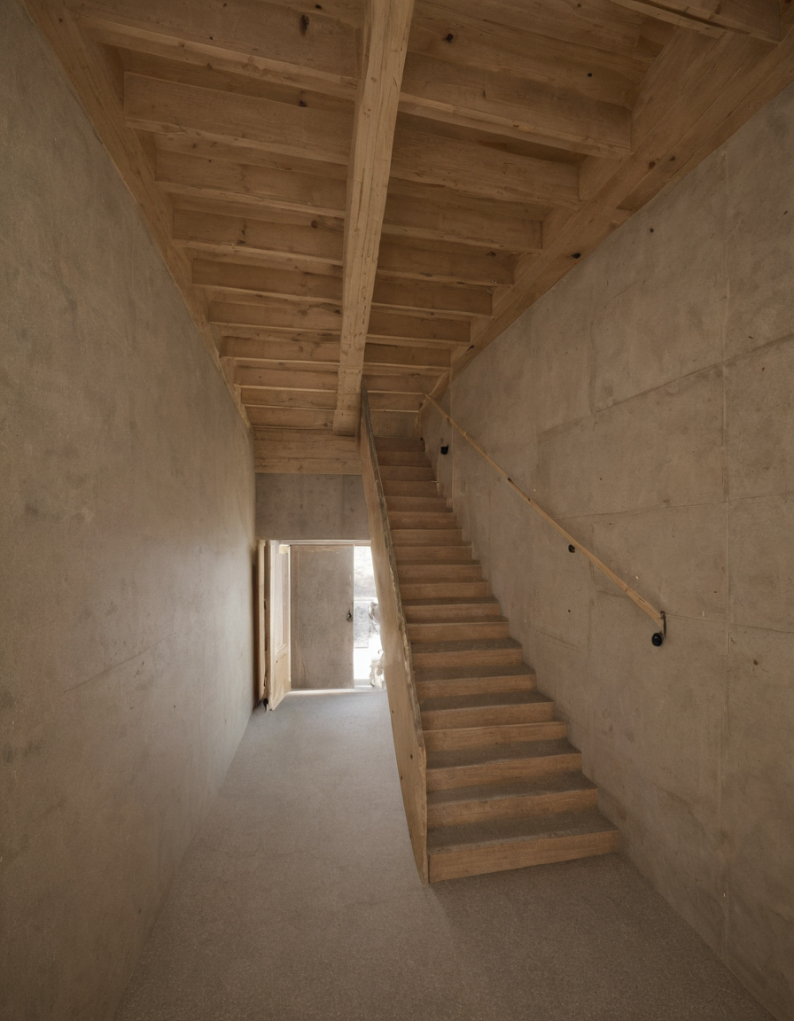 How does stair geometry determine the slab opening and support system editorial visual