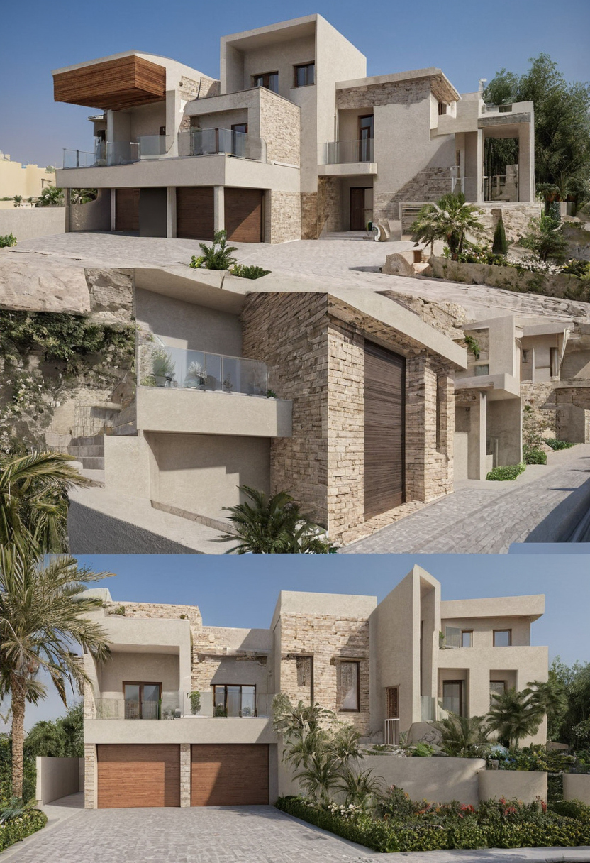 What are the mandatory villa setback lines for residential plots in Dubai Municipality shown as a villa renovation permit-checkpoint visual